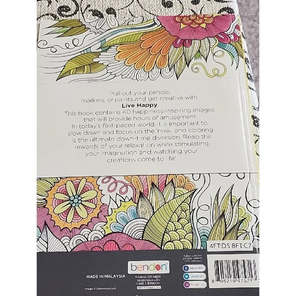 Live Happy / Amazing Grace Advanced Coloring Books